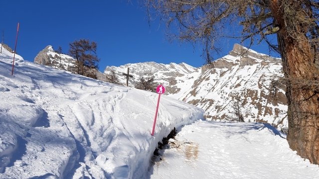 Sentier hivernal Ovronnaz - Jorasse